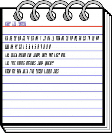 Xray Ted [skew] Regular animated font preview